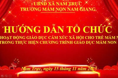 TẬP HUẤN CHUYÊN MÔN: HƯỚNG DẪN TỔ CHỨC CÁC HOẠT ĐỘNG GIÁO DỤC CẢM XÚC XÃ HỘI CHO TRẺ MẦM NON TRONG THỰC HIỆN CHƯƠNG TRÌNH GIÁO DỤC MẦM NON