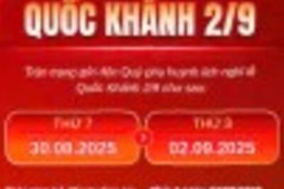THÔNG BÁO LỊCH NGHỈ LỄ QUỐC KHÁNH 2/9