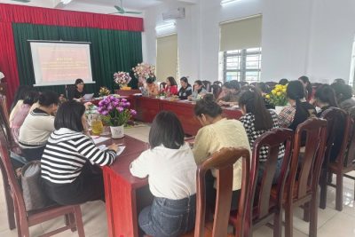 HỘI NGHỊ KIỂM ĐIỂM VÀ ĐÁNH GIÁ ,XẾP LOẠI CHẤT LƯỢNG ĐẢNG VIÊN CHI BỘ TRƯỜNG MNTT NAM GIANG 2024