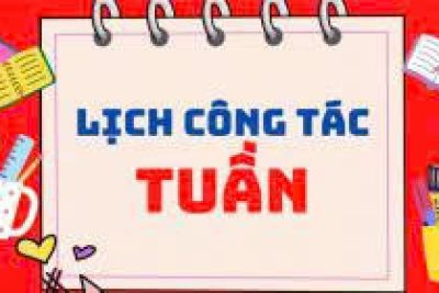 LỊCH CÔNG TÁC TUẦN 30